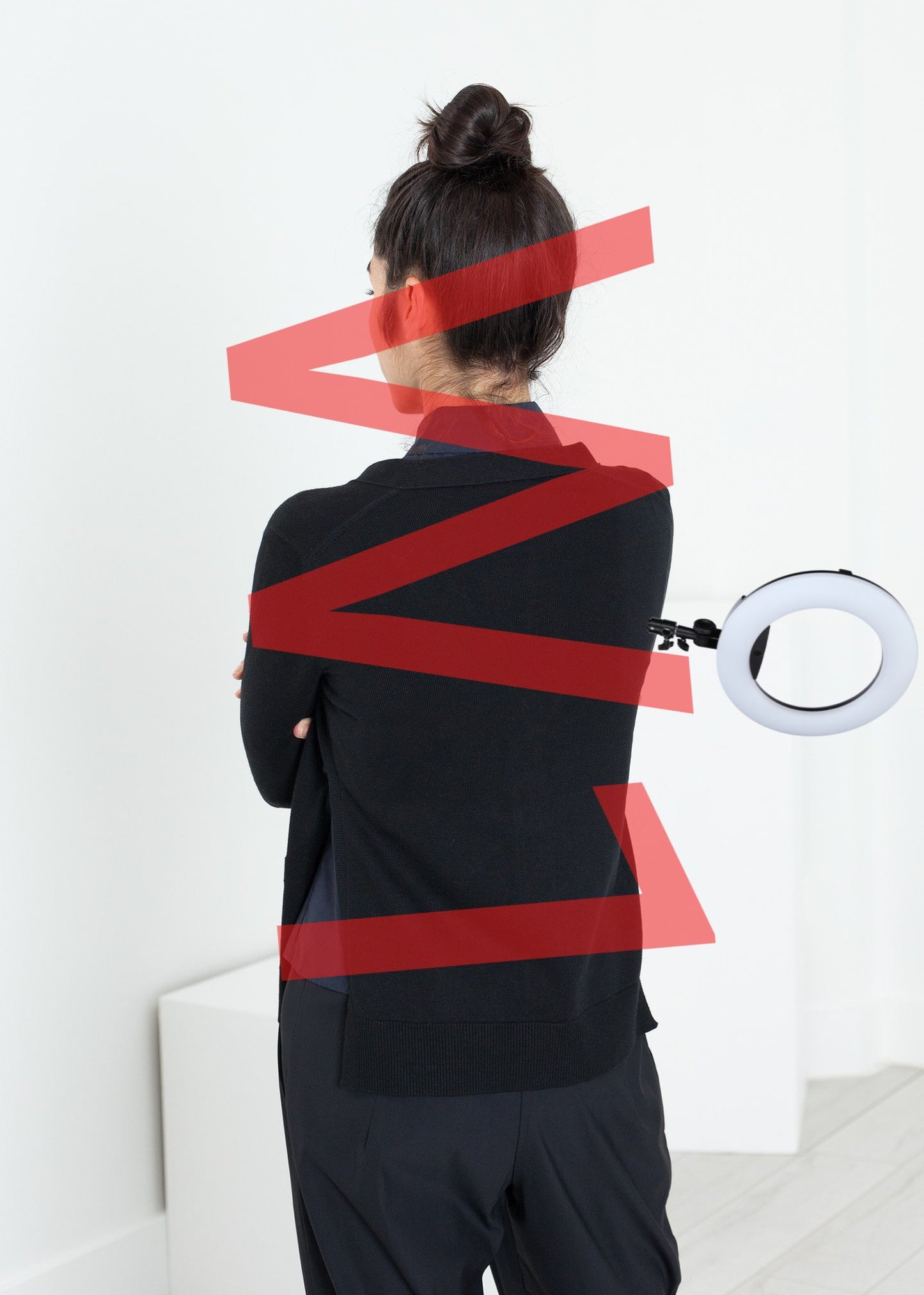 Square Cardigan in Black