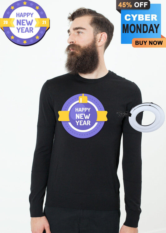 Button Shoulder Pullover in Black