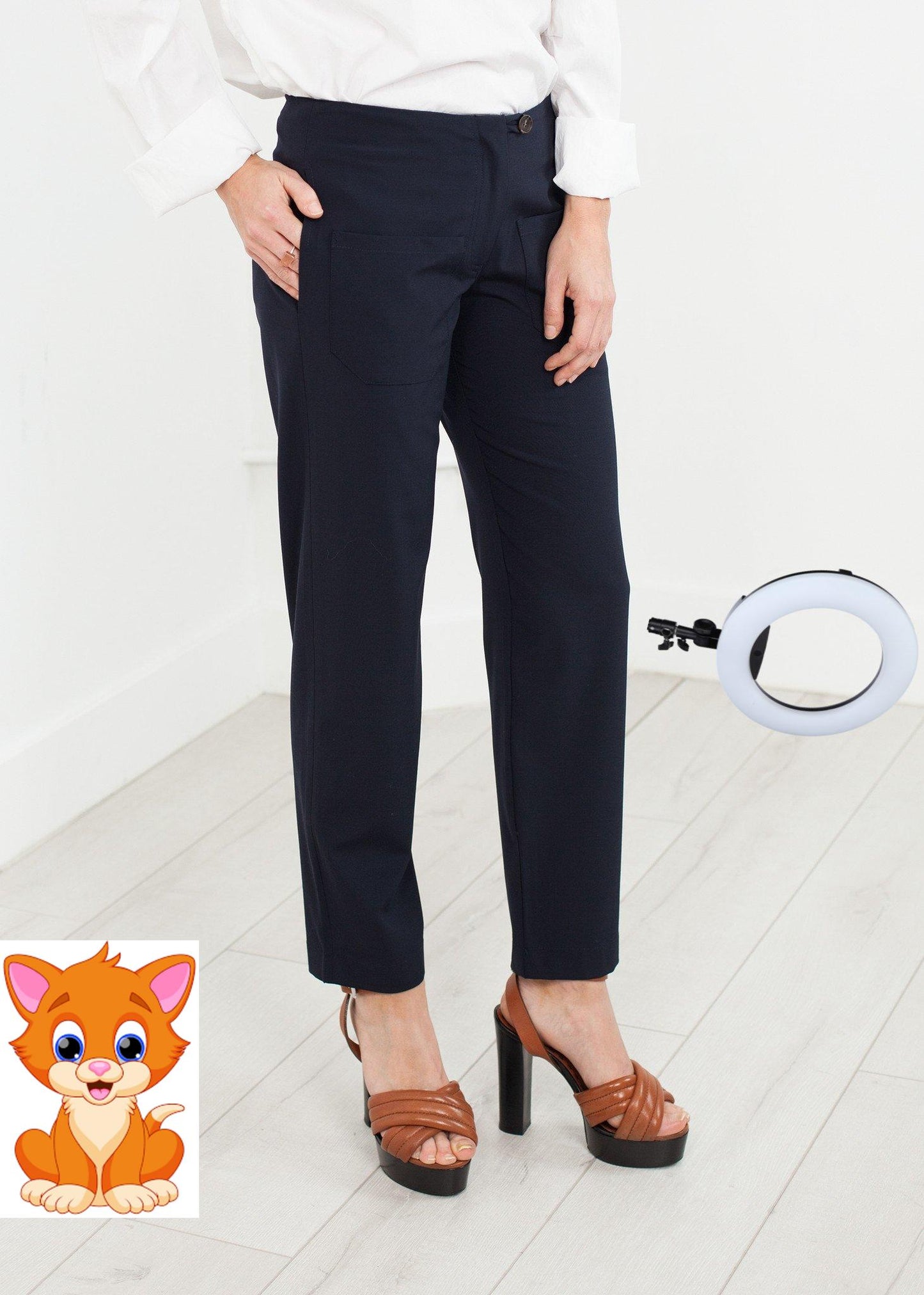 Patch Pocket Pant in Navy