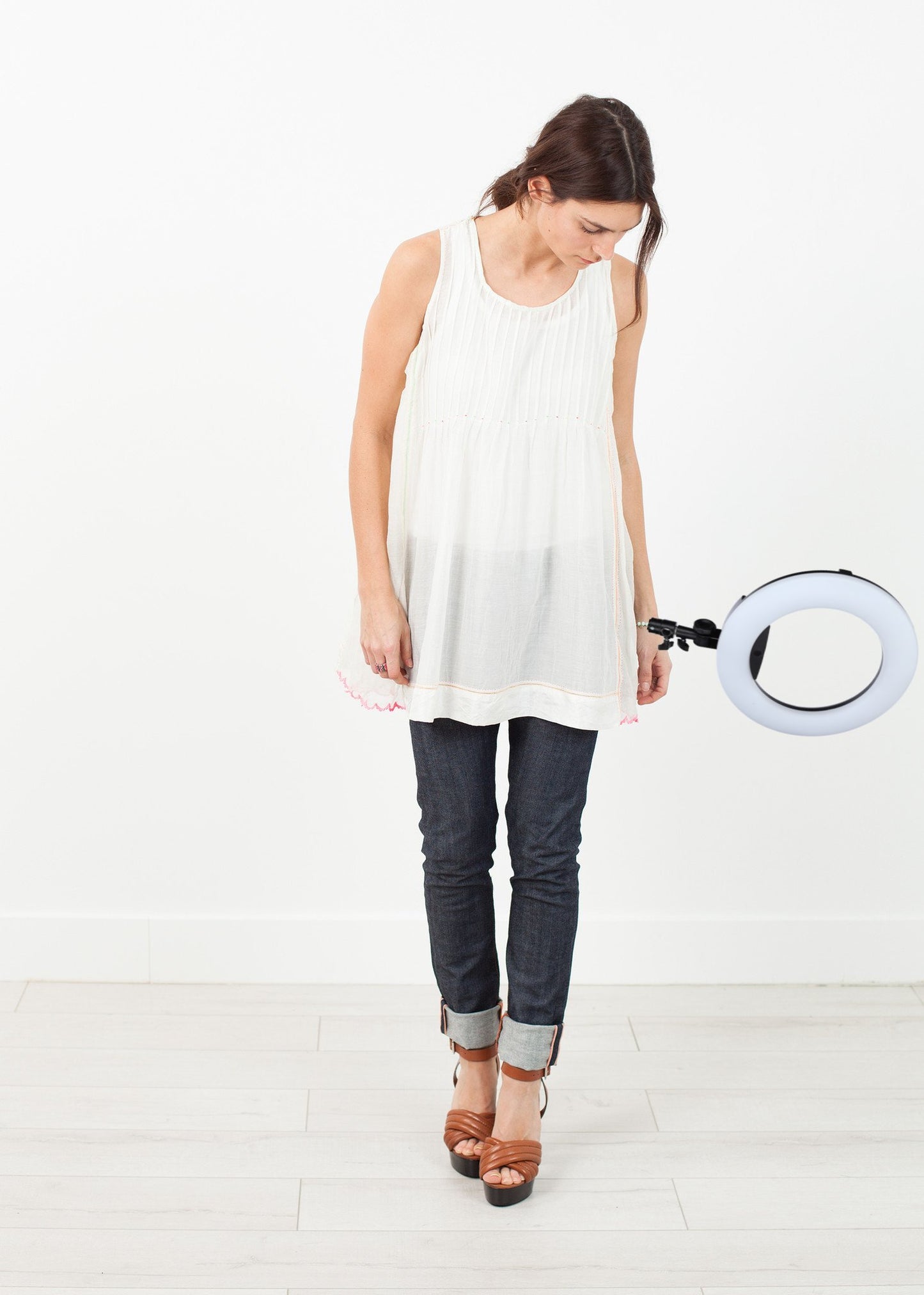 Babydoll Tank in White