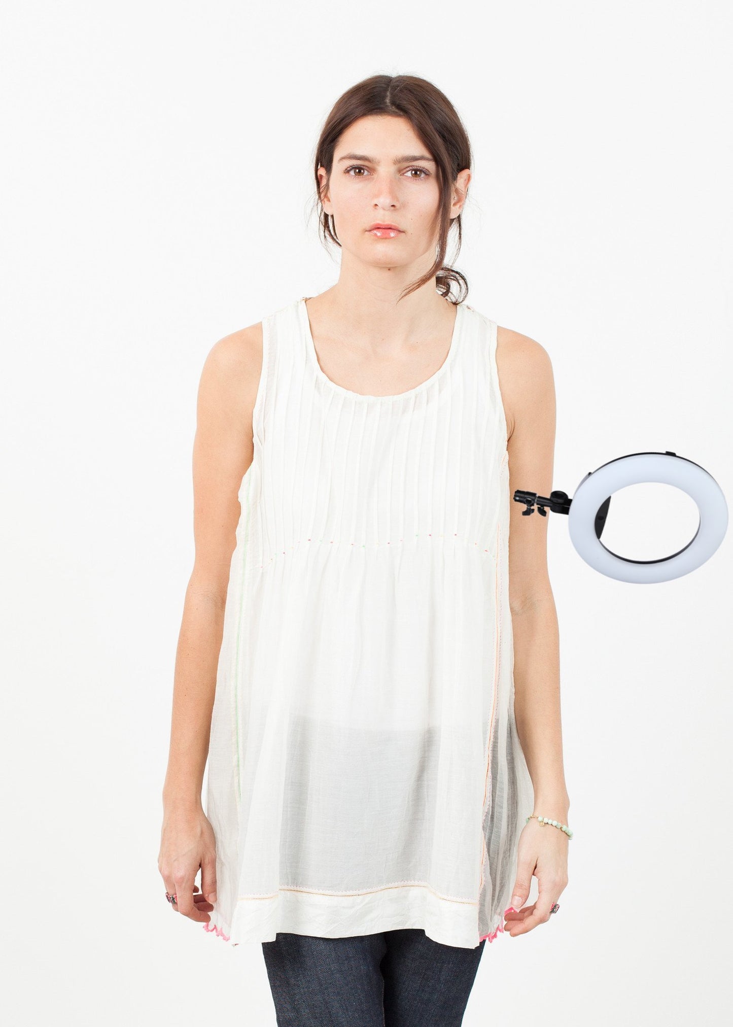 Babydoll Tank in White