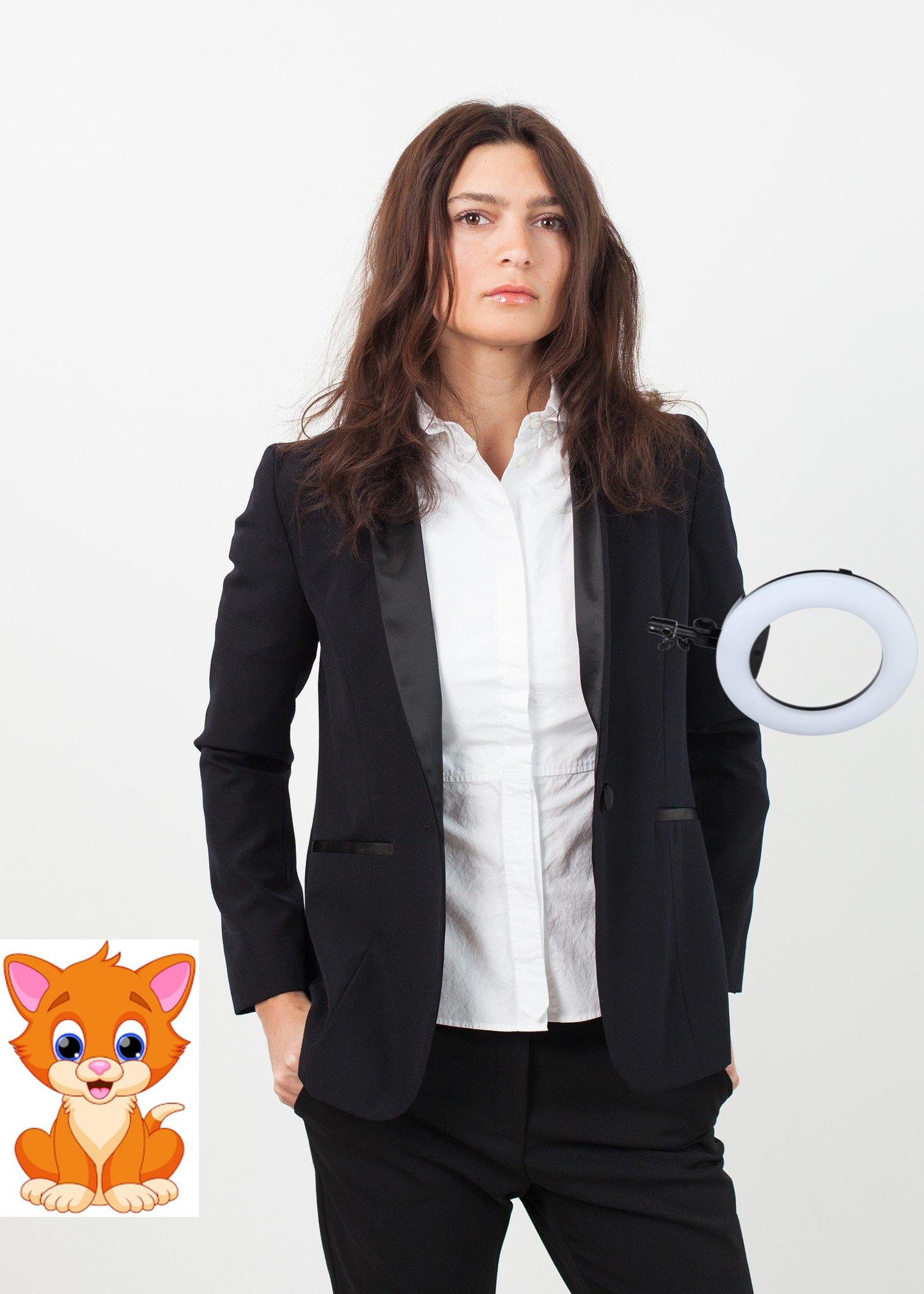 Shawl Collar Blazer in Black