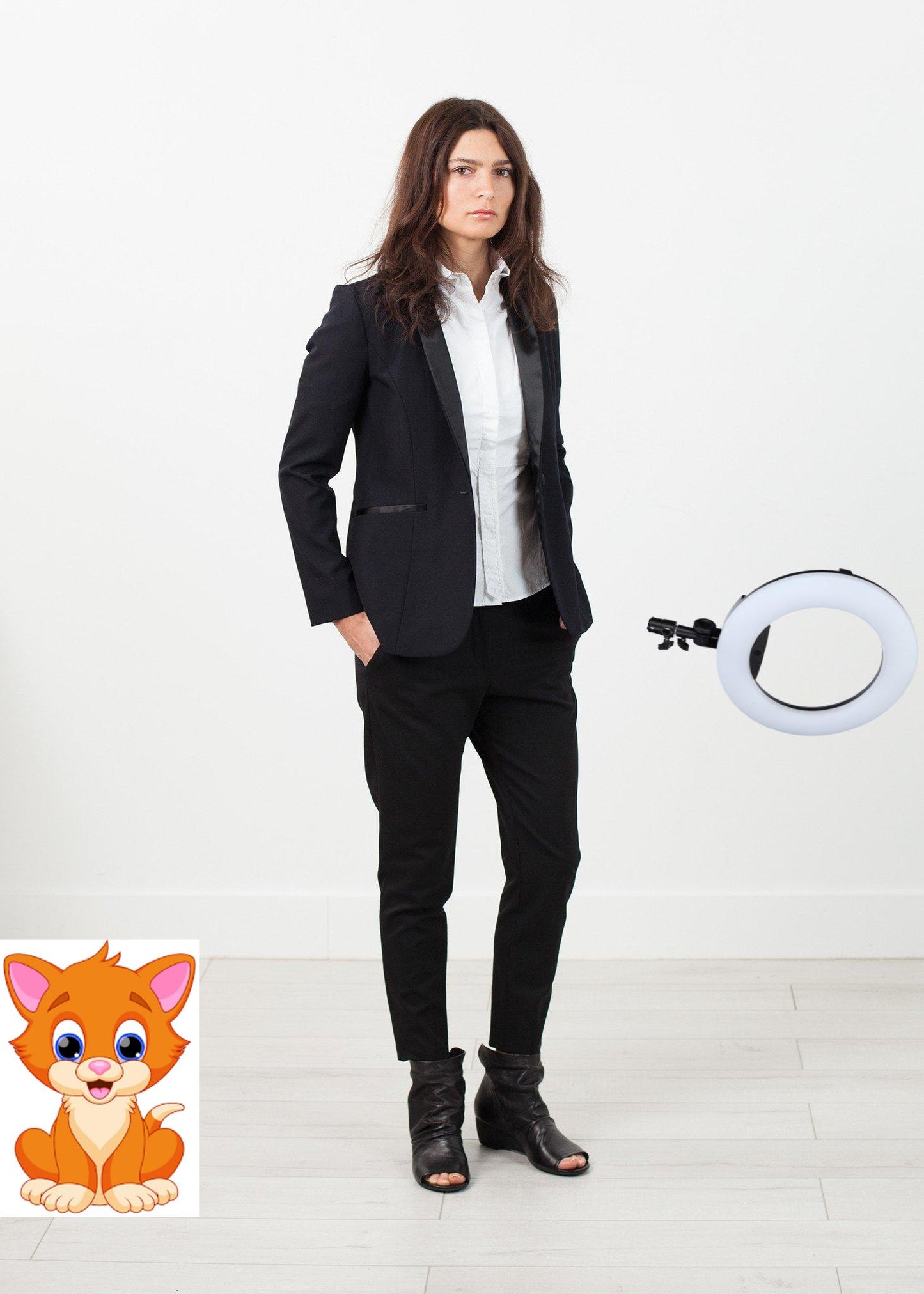 Shawl Collar Blazer in Black