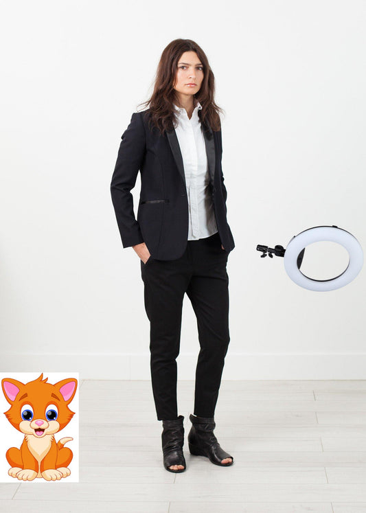 Shawl Collar Blazer in Black