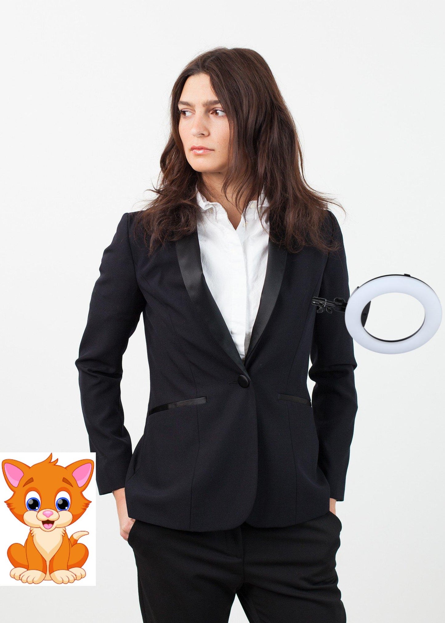 Shawl Collar Blazer in Black