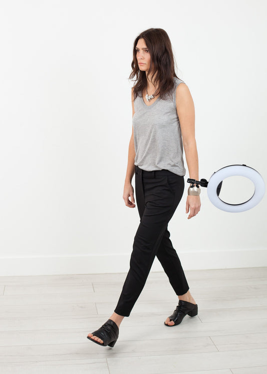 Stretch Fitted Pant in Black