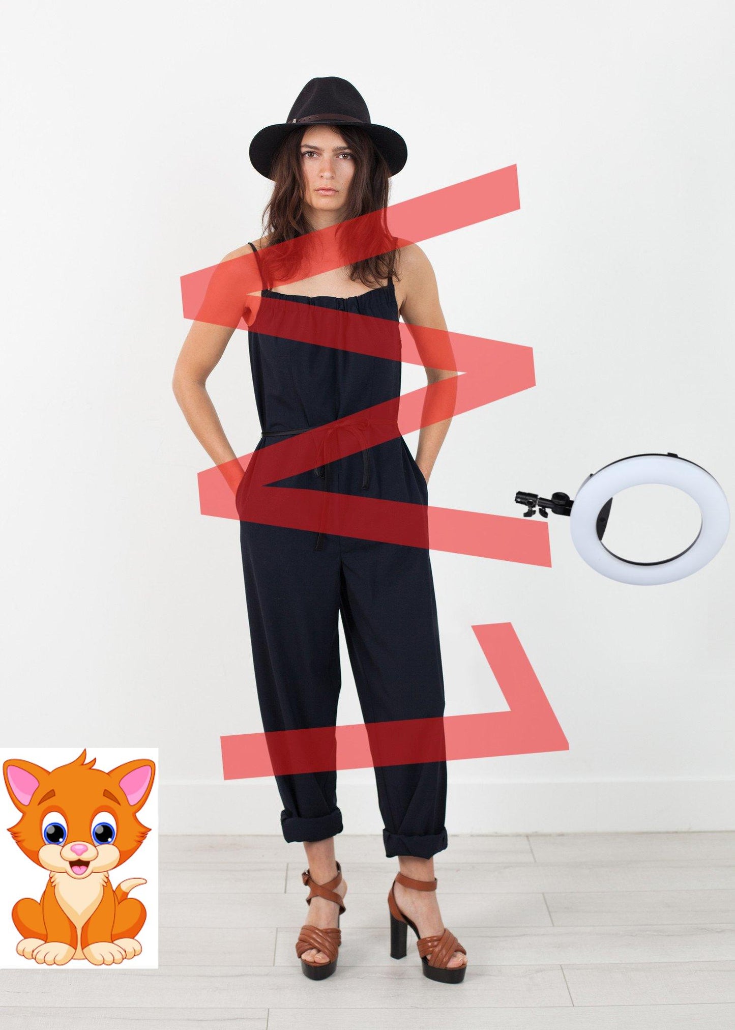 Sleeveless Jumpsuit in Navy