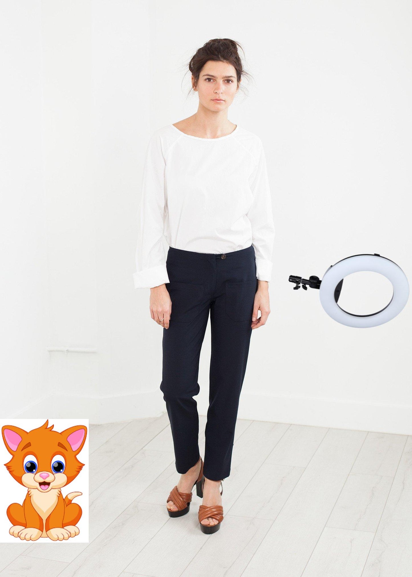 Patch Pocket Pant in Navy