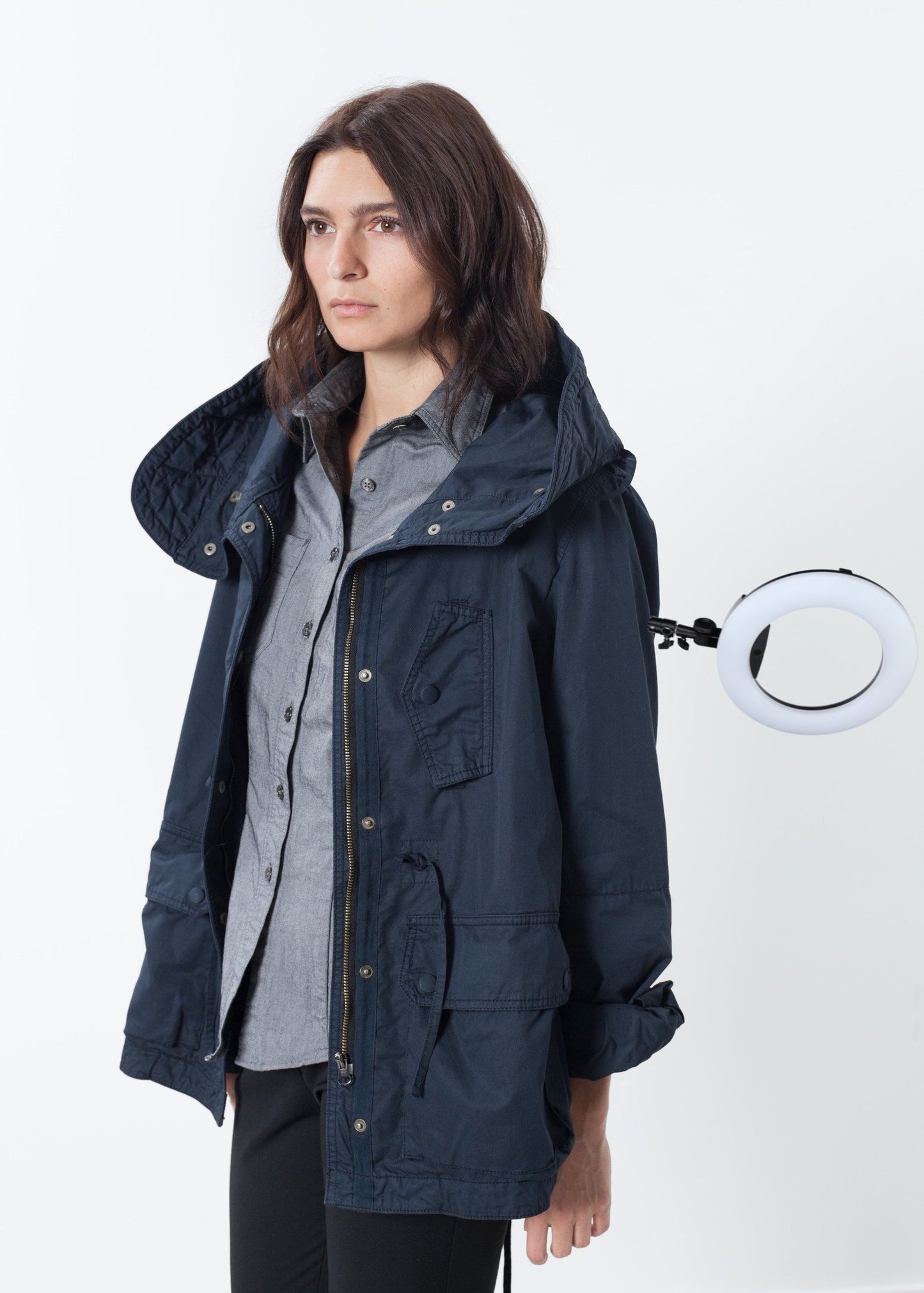 Marquee Coat in Steel