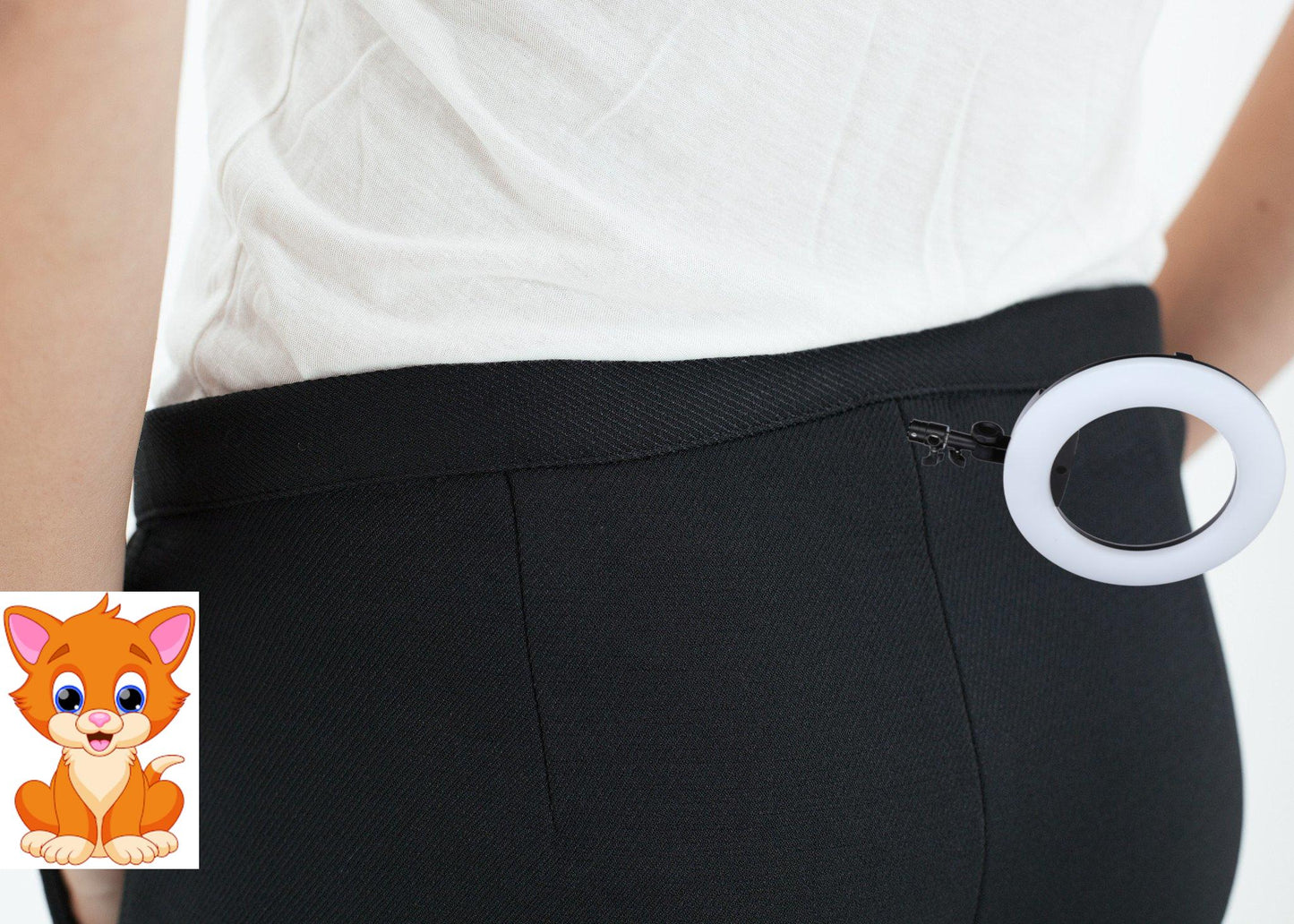 Side Zip Slim Pant in Black