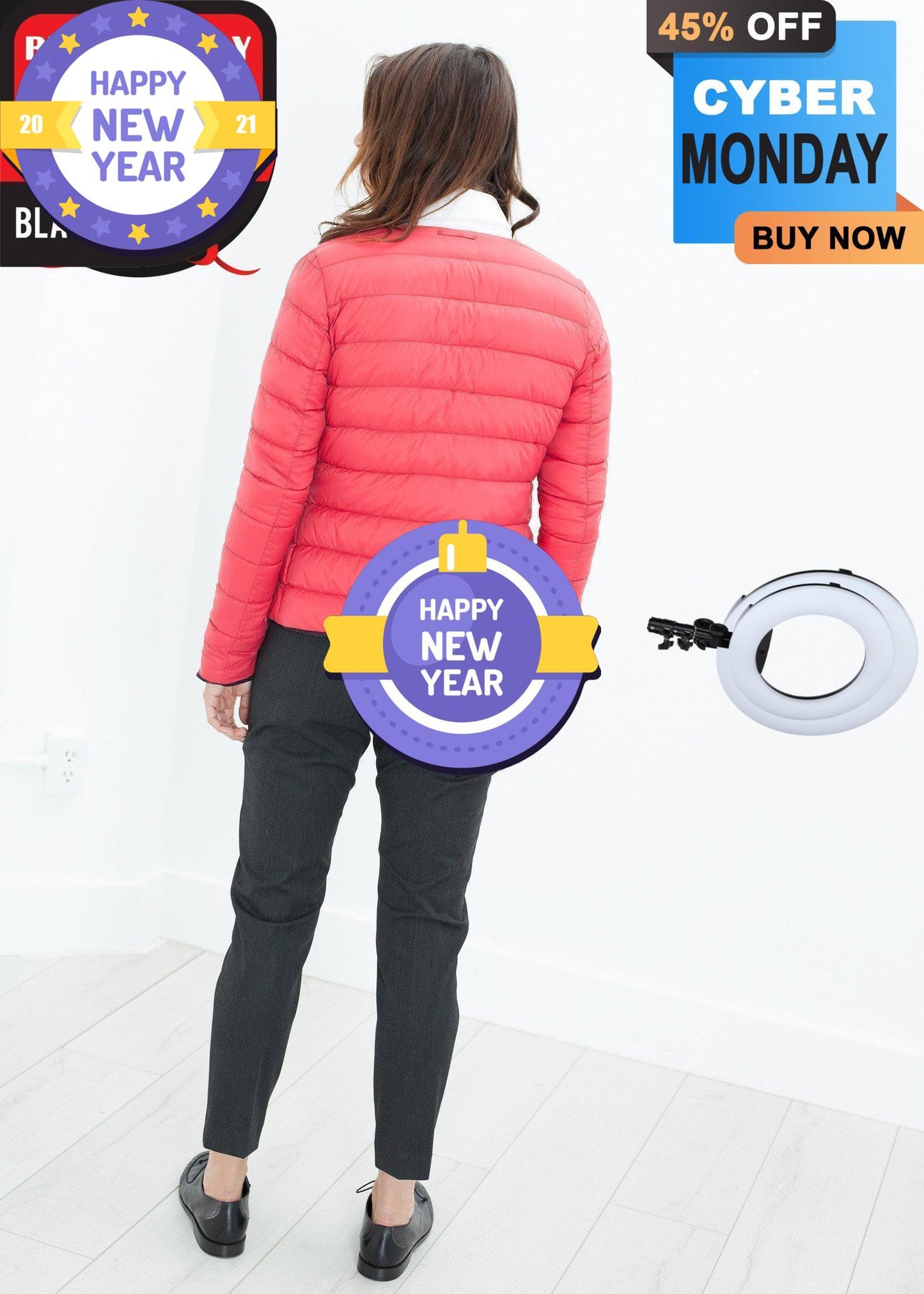 Camelia Reversible Jacket in Black/Red