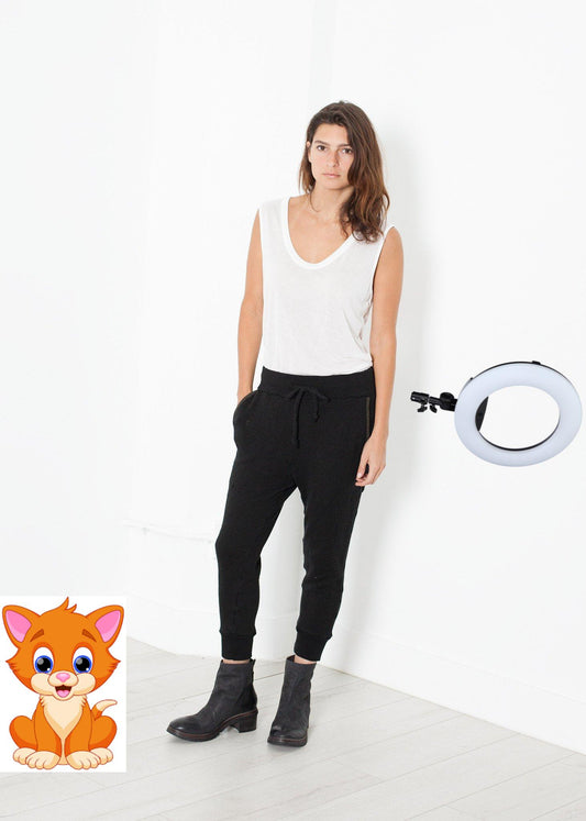Highsoft Cropped Sweat in Black