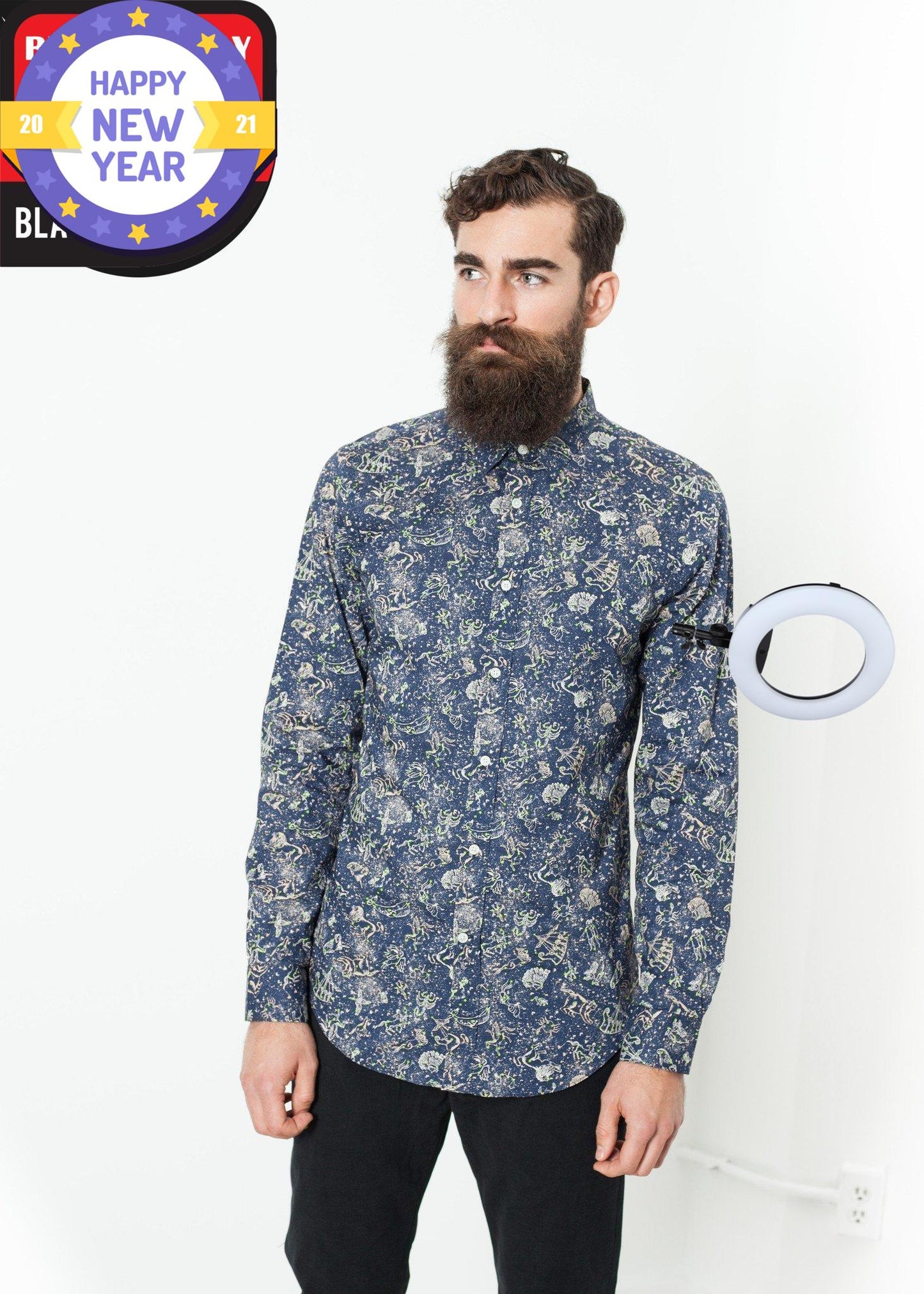 Camicia Slim Shirt in Celestial