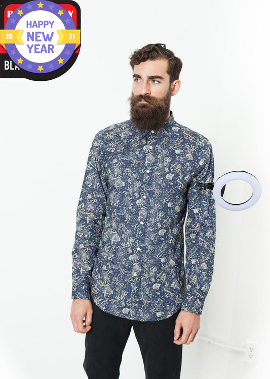 Camicia Slim Shirt in Celestial