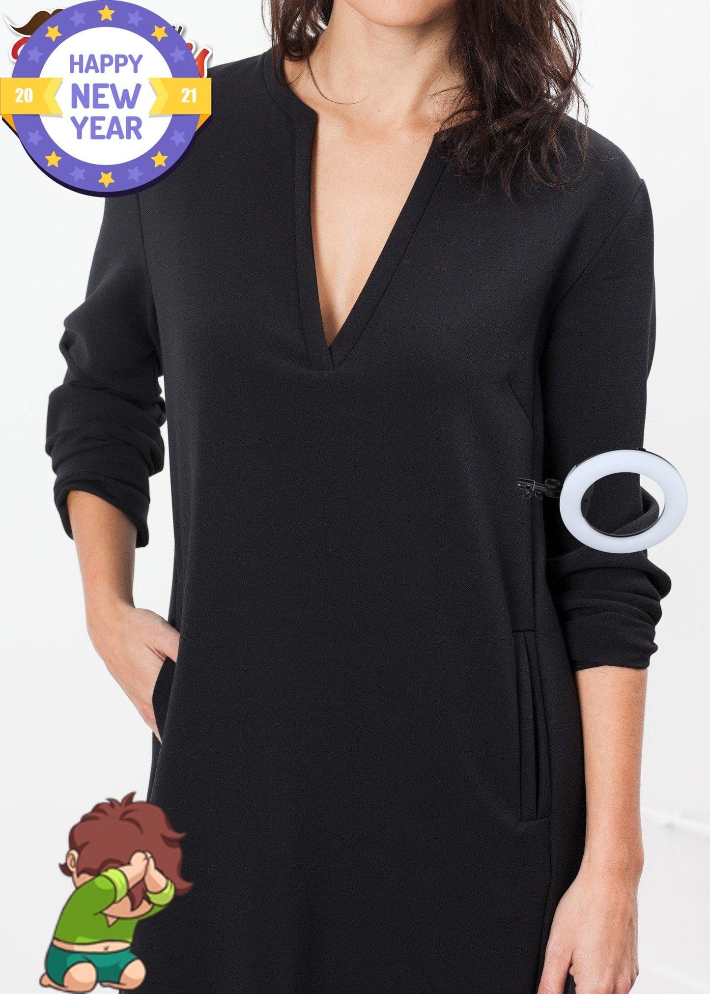 A-Line Pocket Shift in Black