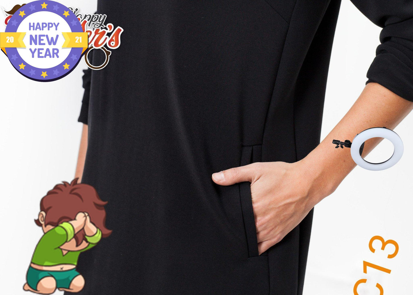 A-Line Pocket Shift in Black