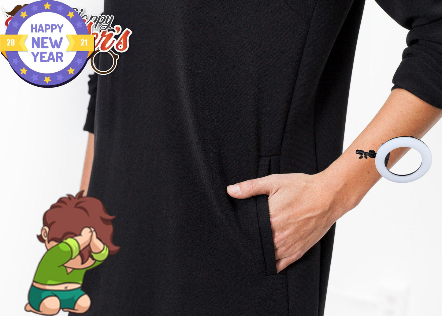 A-Line Pocket Shift in Black