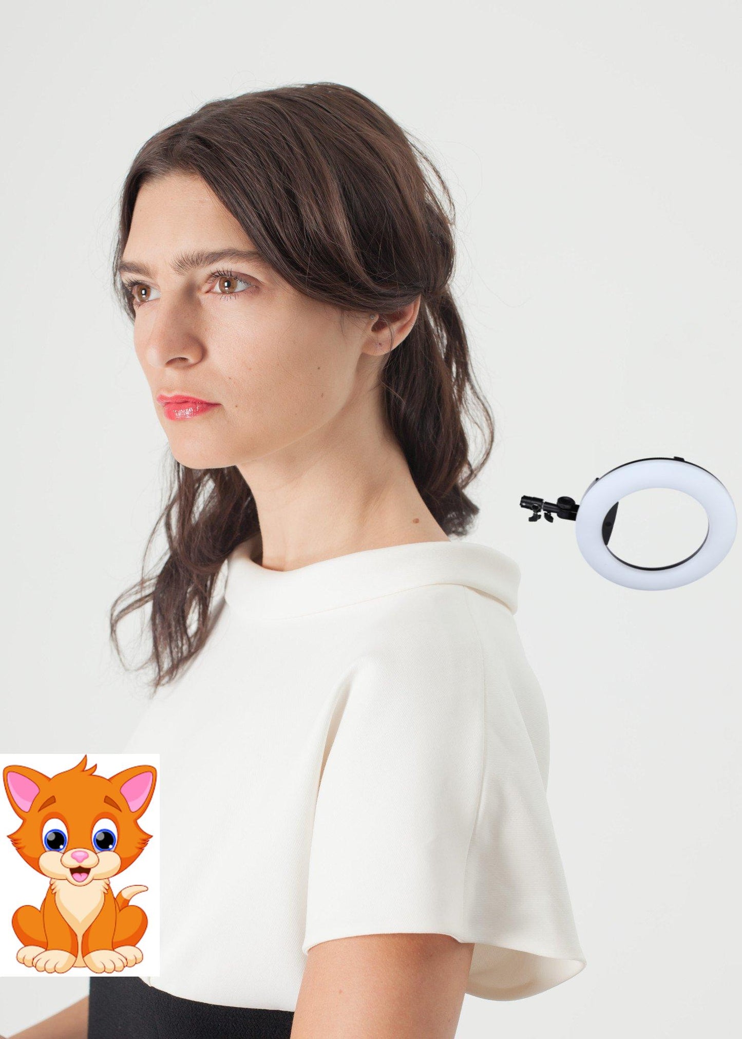 Pearl Fastened Dress in Cream/Black