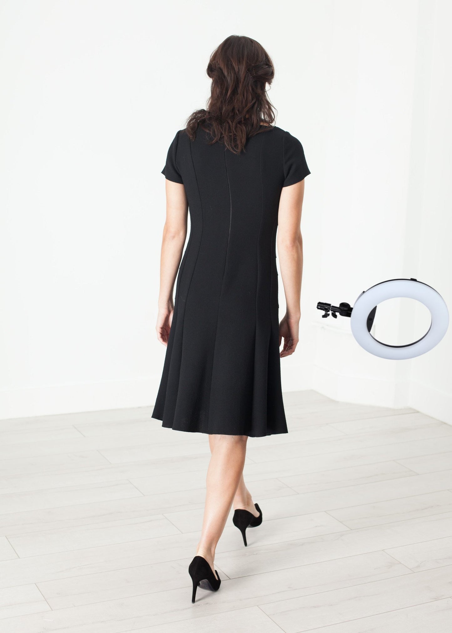 Lined Silhouette Dress in Black