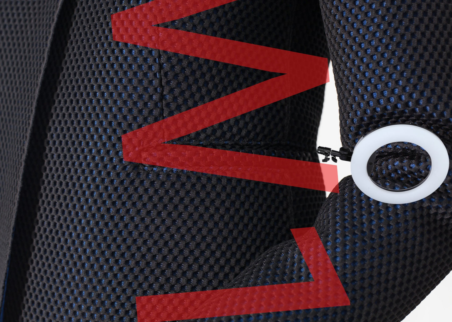 Weave Jacket in Black/Blue