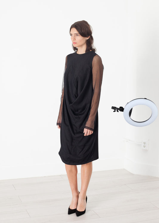 Net Dress in Black