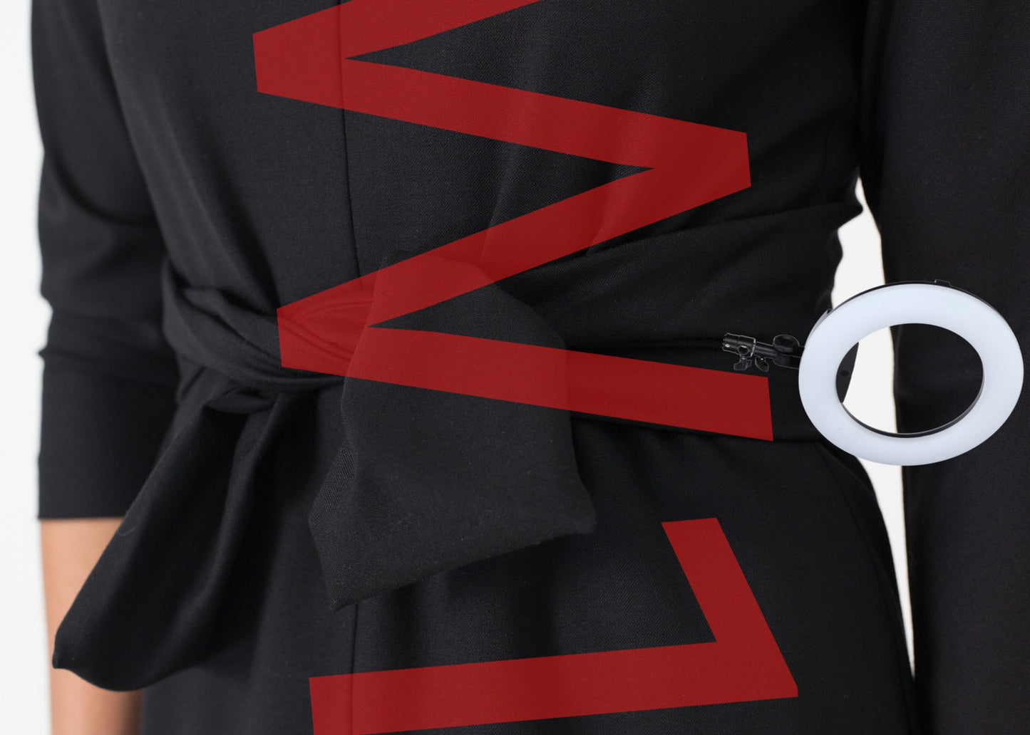 Tie Waist Dress in Black