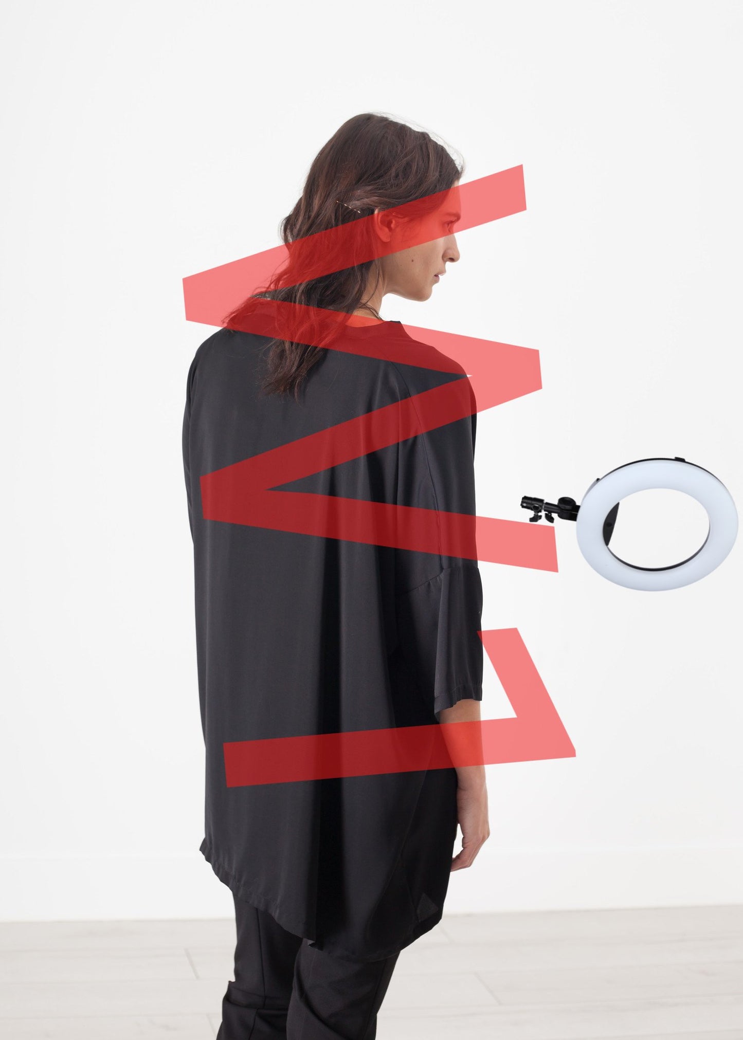 Unbalanced Cardigan in Black