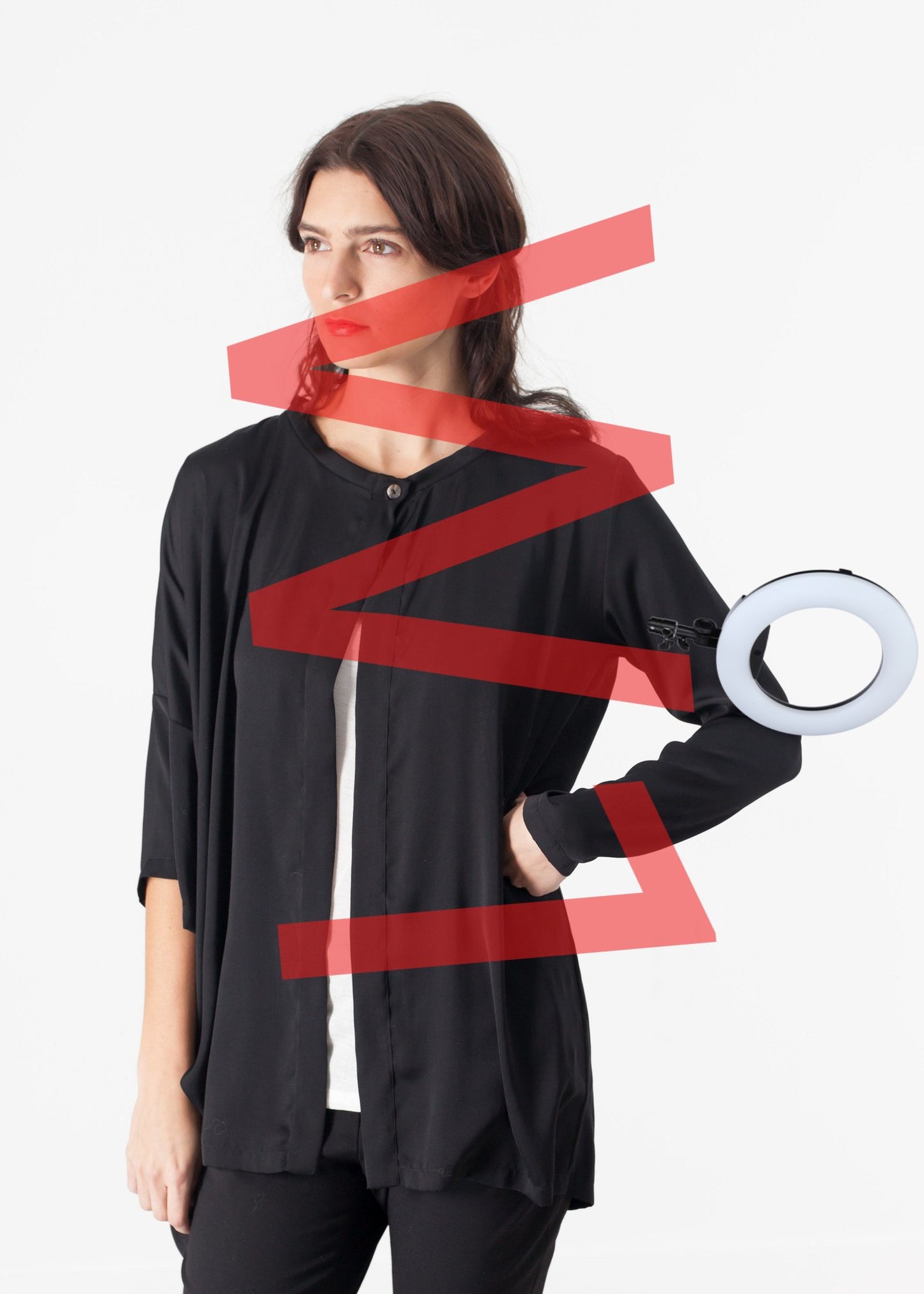 Unbalanced Cardigan in Black