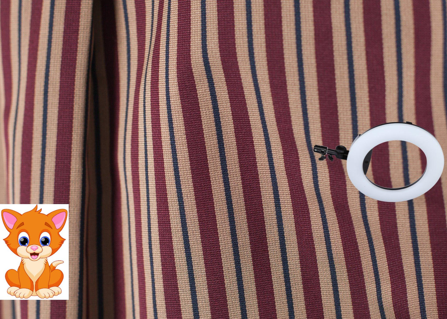 Sheen Button-Up in Red/Tan