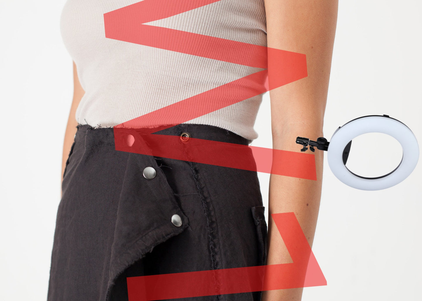 Wrap Snap Skirt in Black