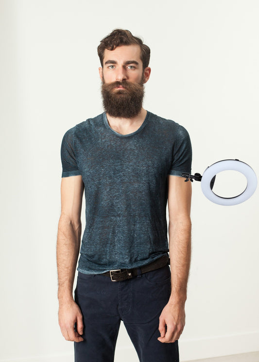 Melange T-Shirt in Navy/Black