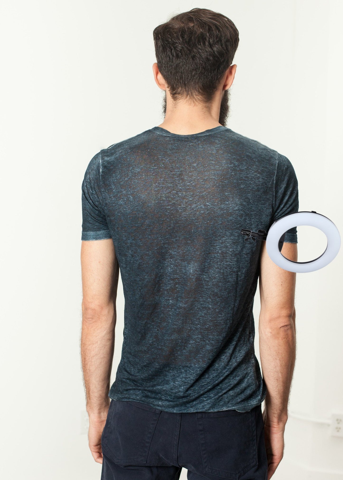 Melange T-Shirt in Navy/Black