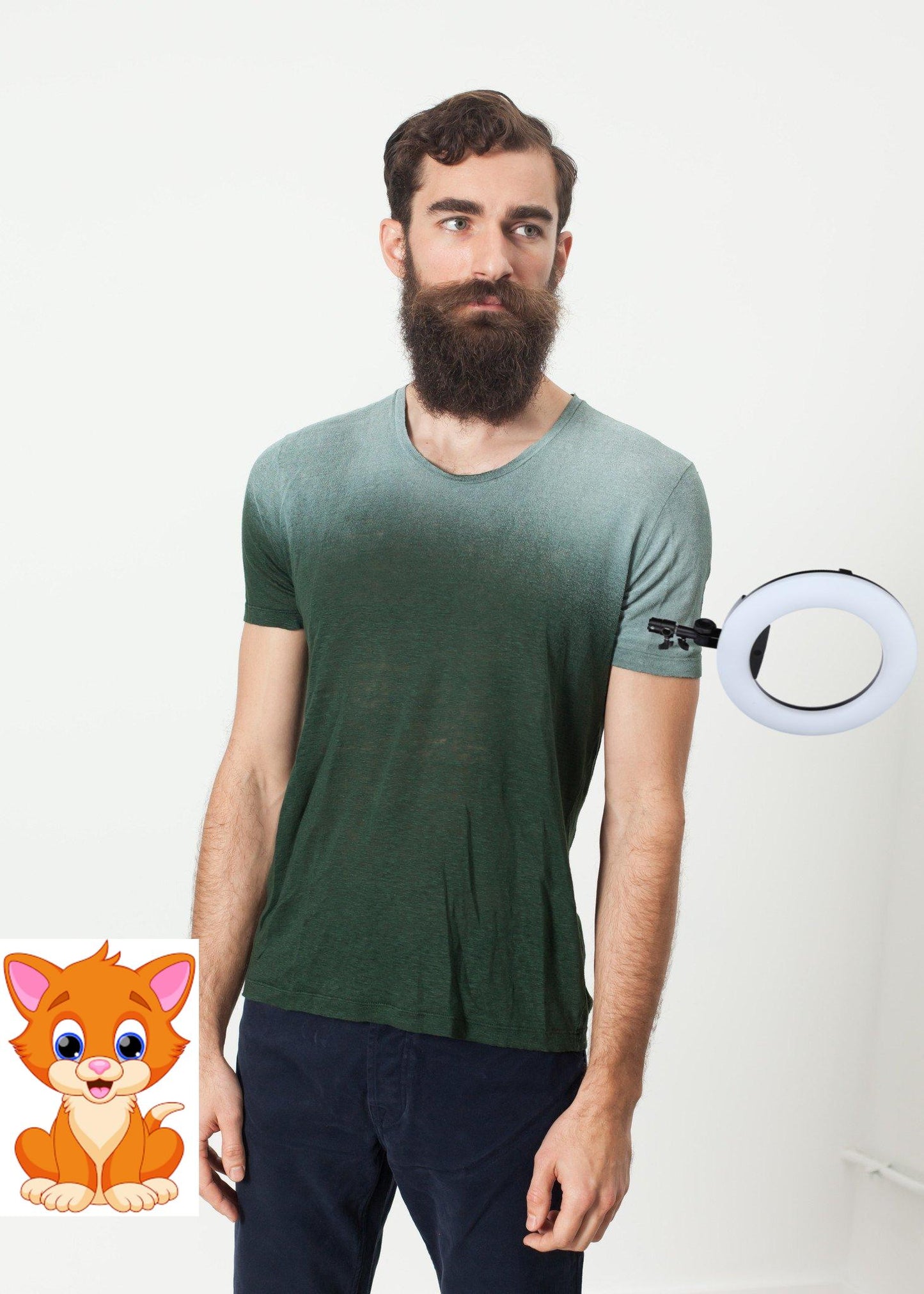 Overprint T-Shirt in Green