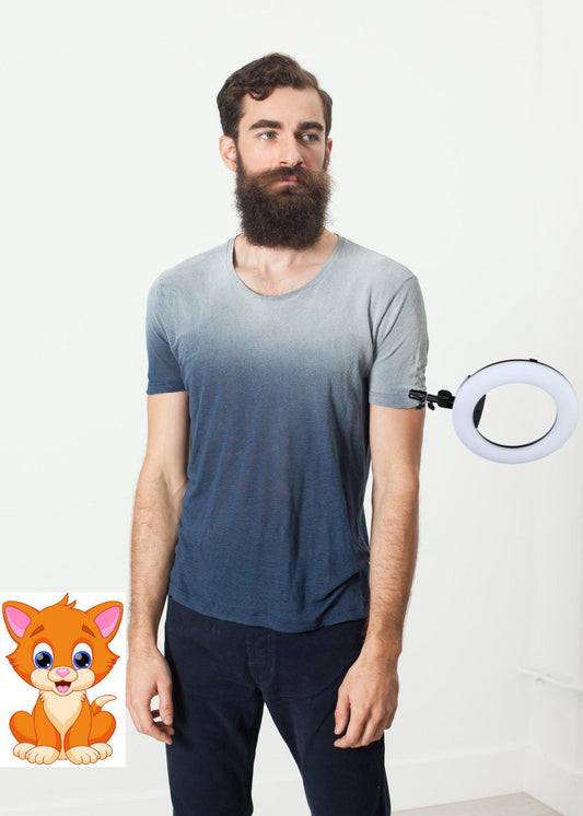 Overprint T-Shirt in Navy