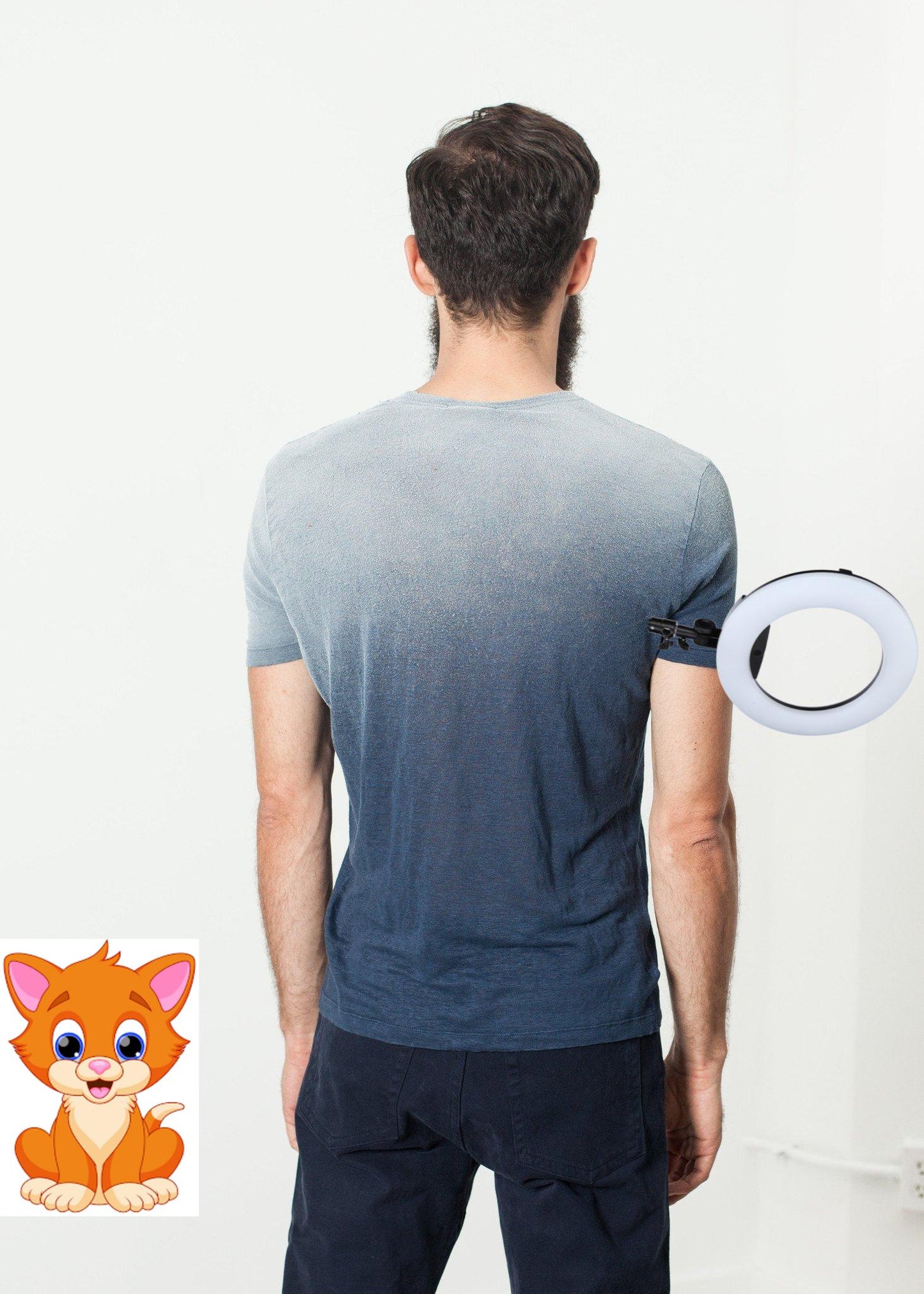 Overprint T-Shirt in Navy