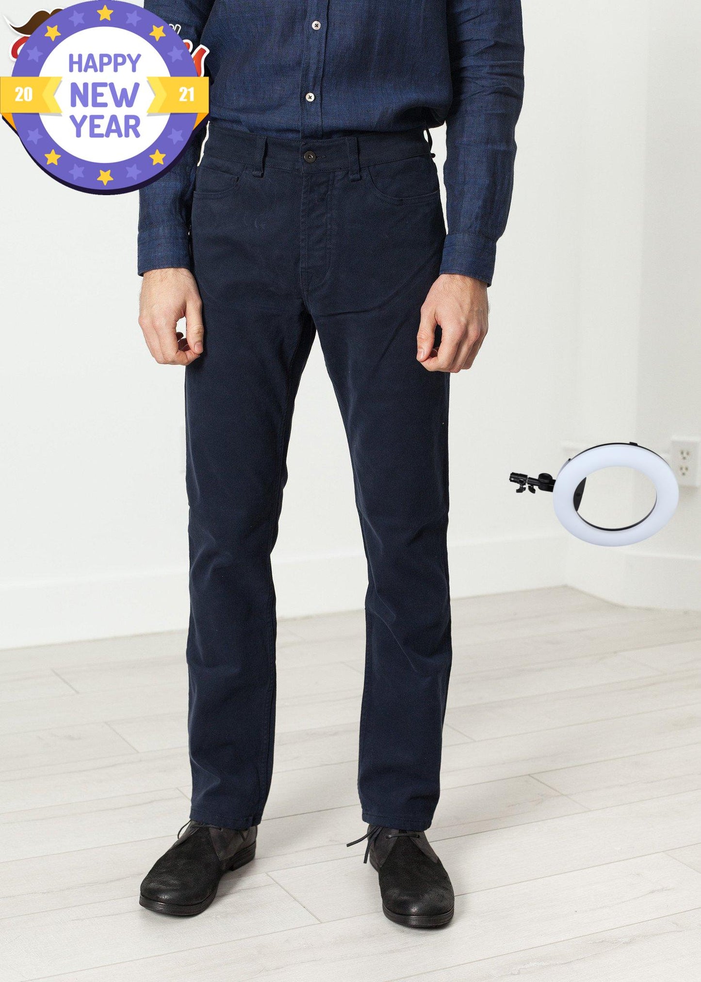 Alex Twill Pant in Navy