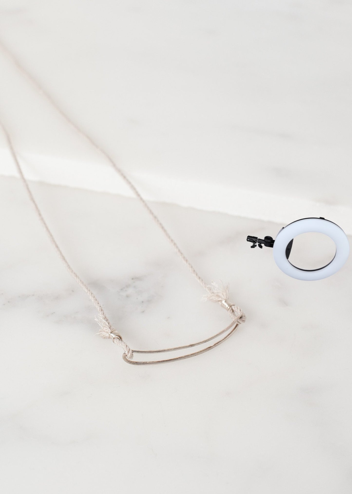 Bracelet 85 in Grey Silk/Silver