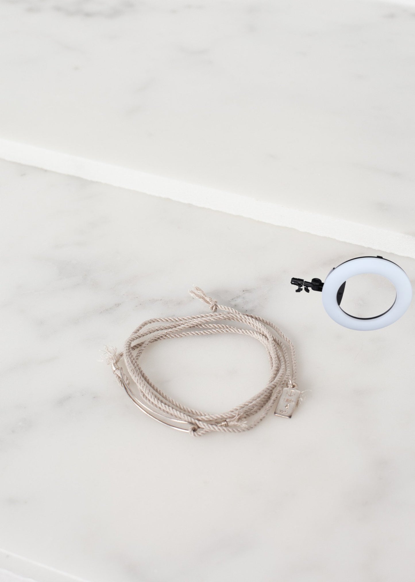 Bracelet 85 in Grey Silk/Silver