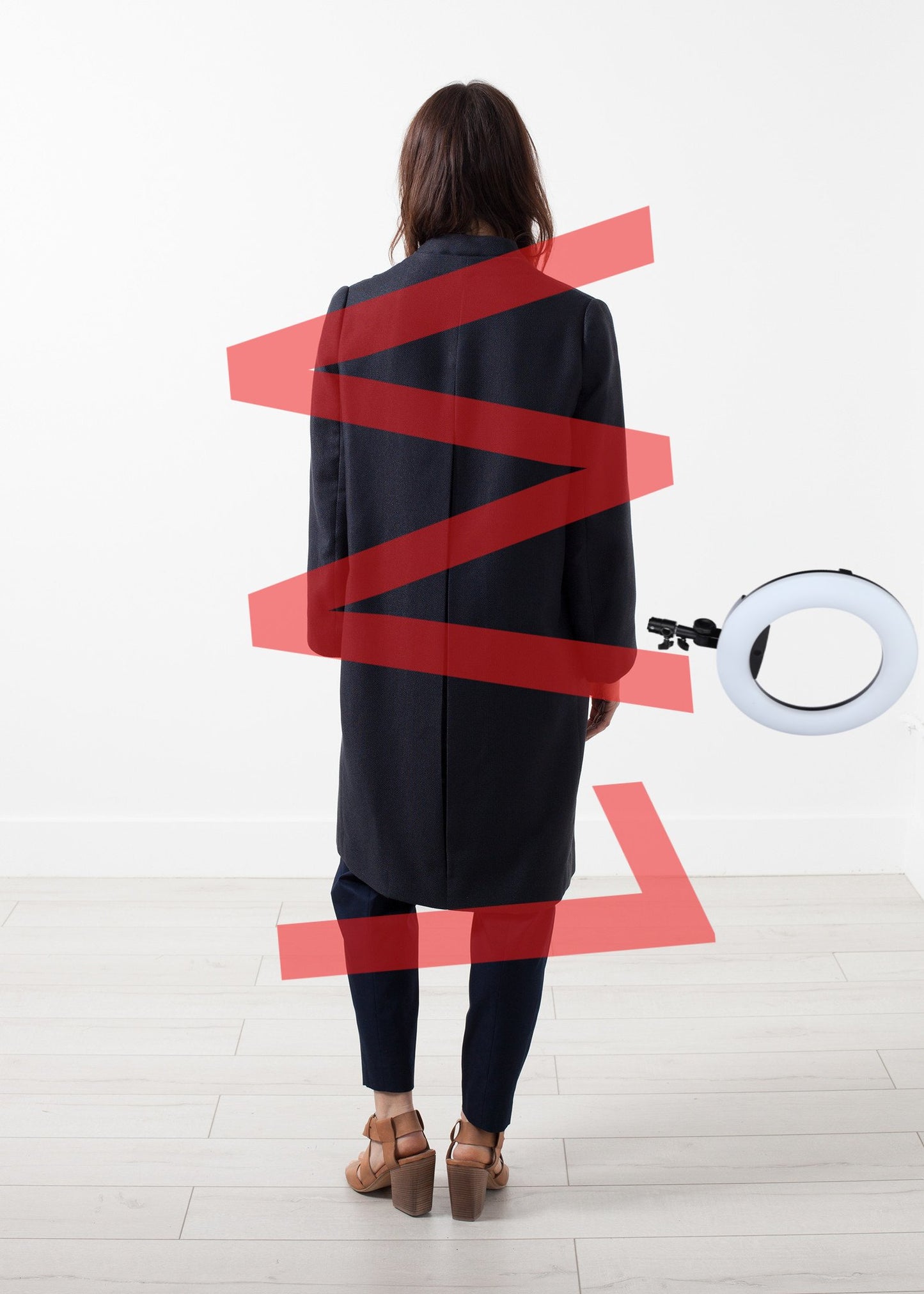 Woven Pleat Back Coat