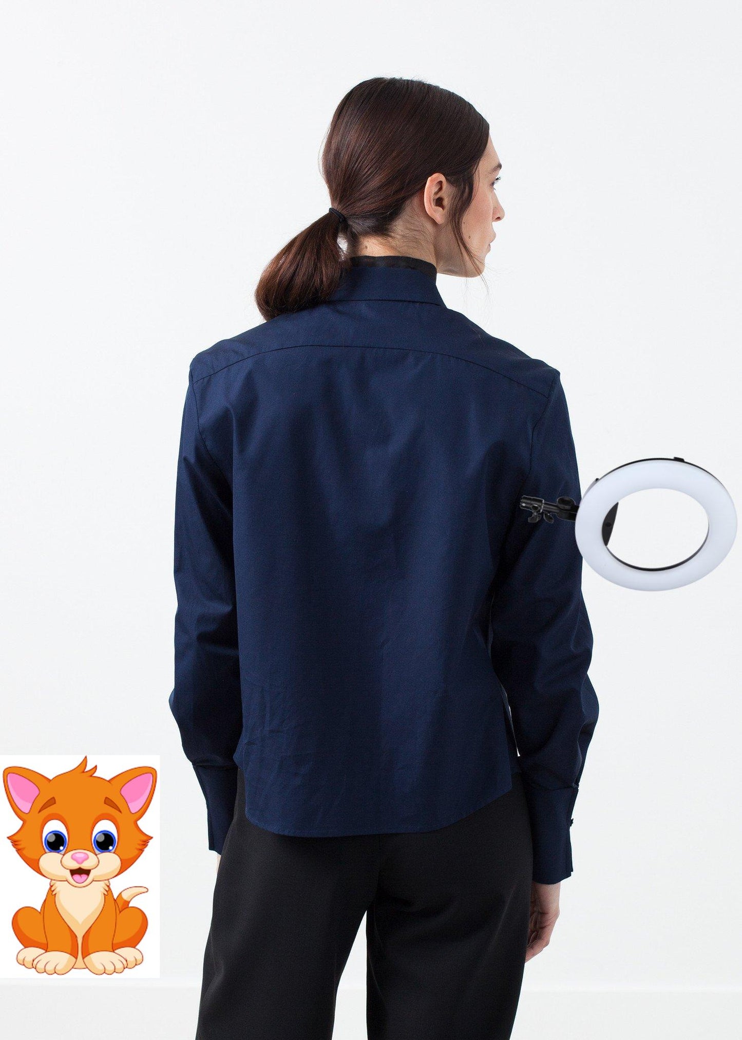 Sheer Silk Collar Button Up