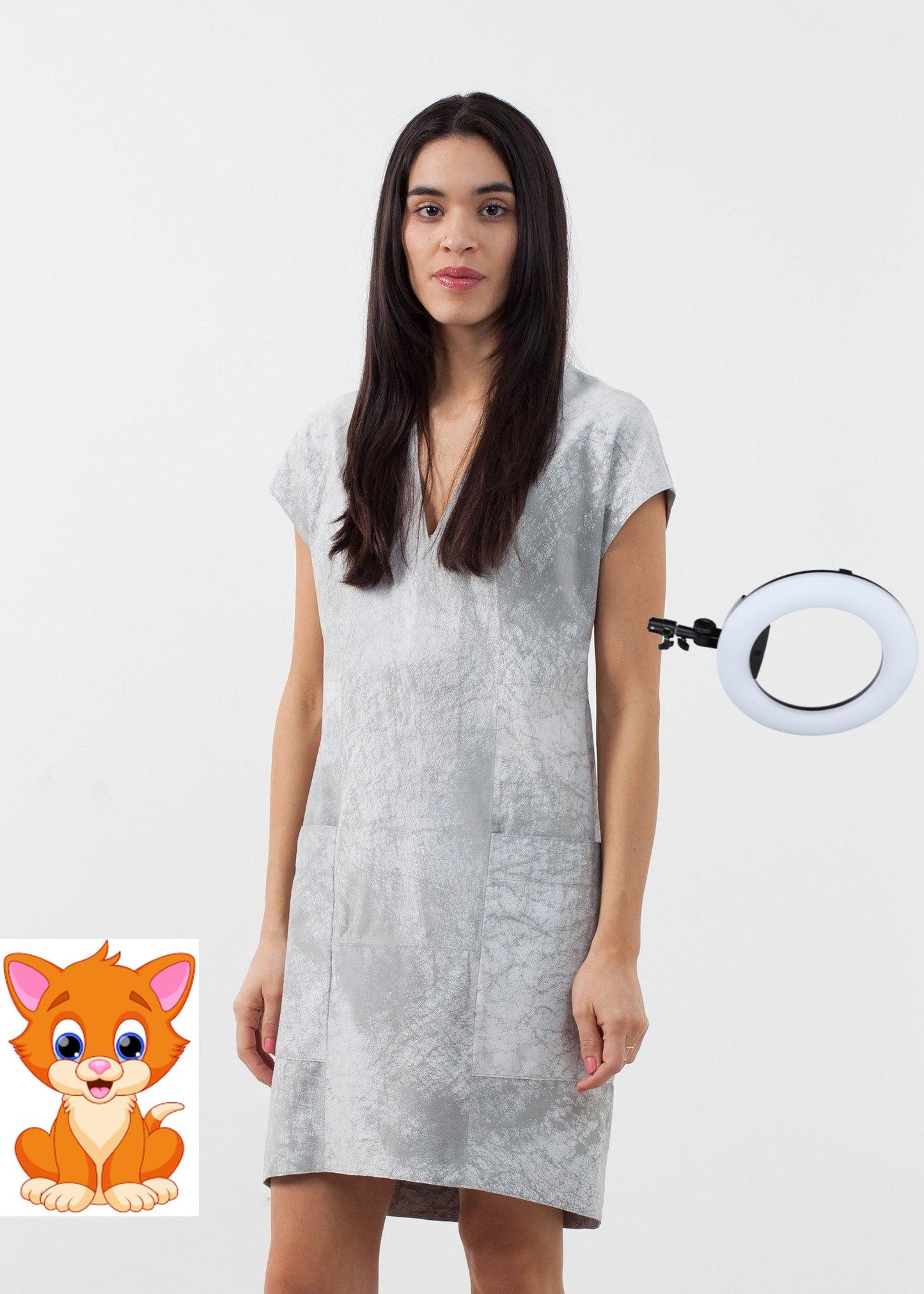 Polygon Leather Dress