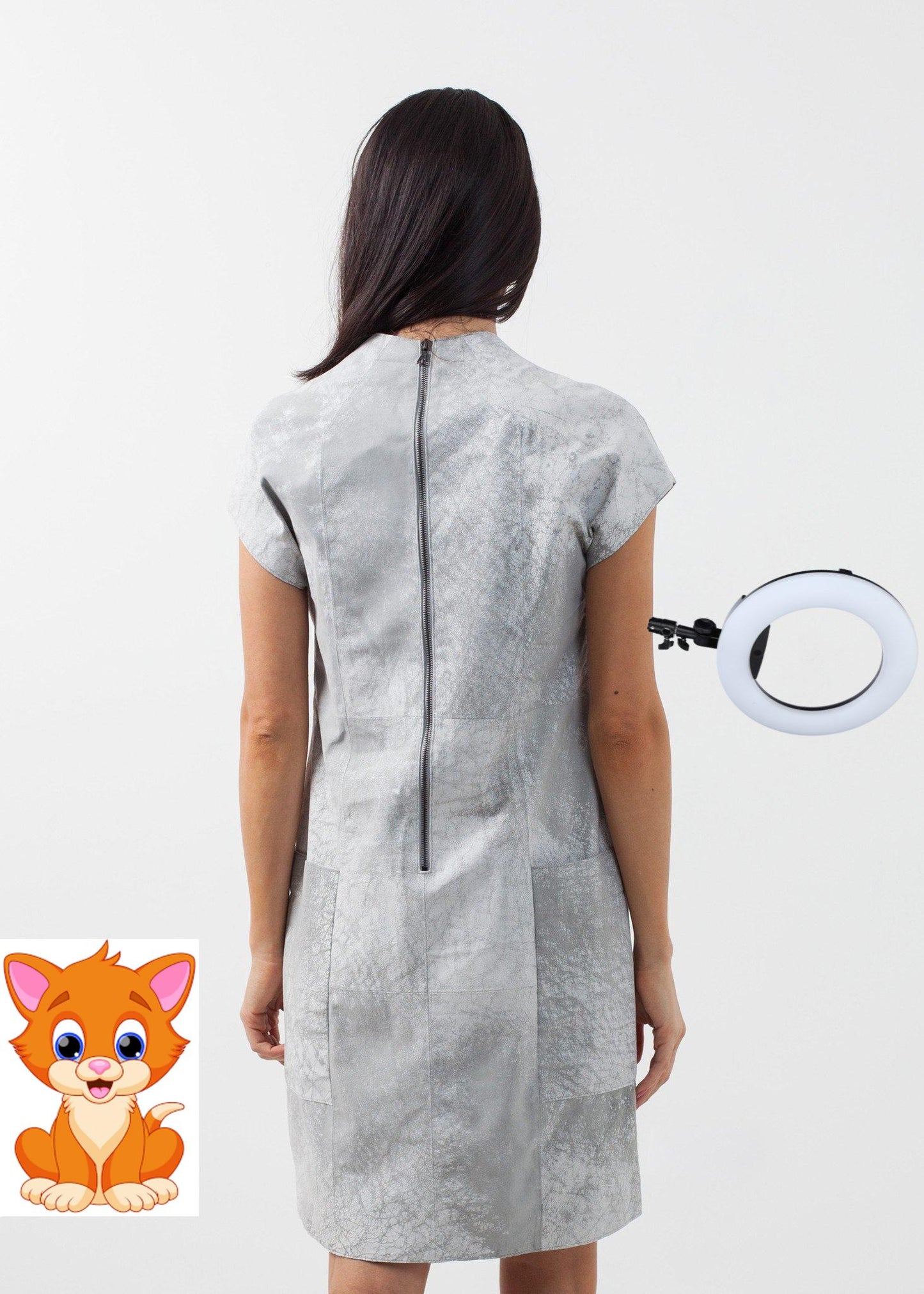 Polygon Leather Dress