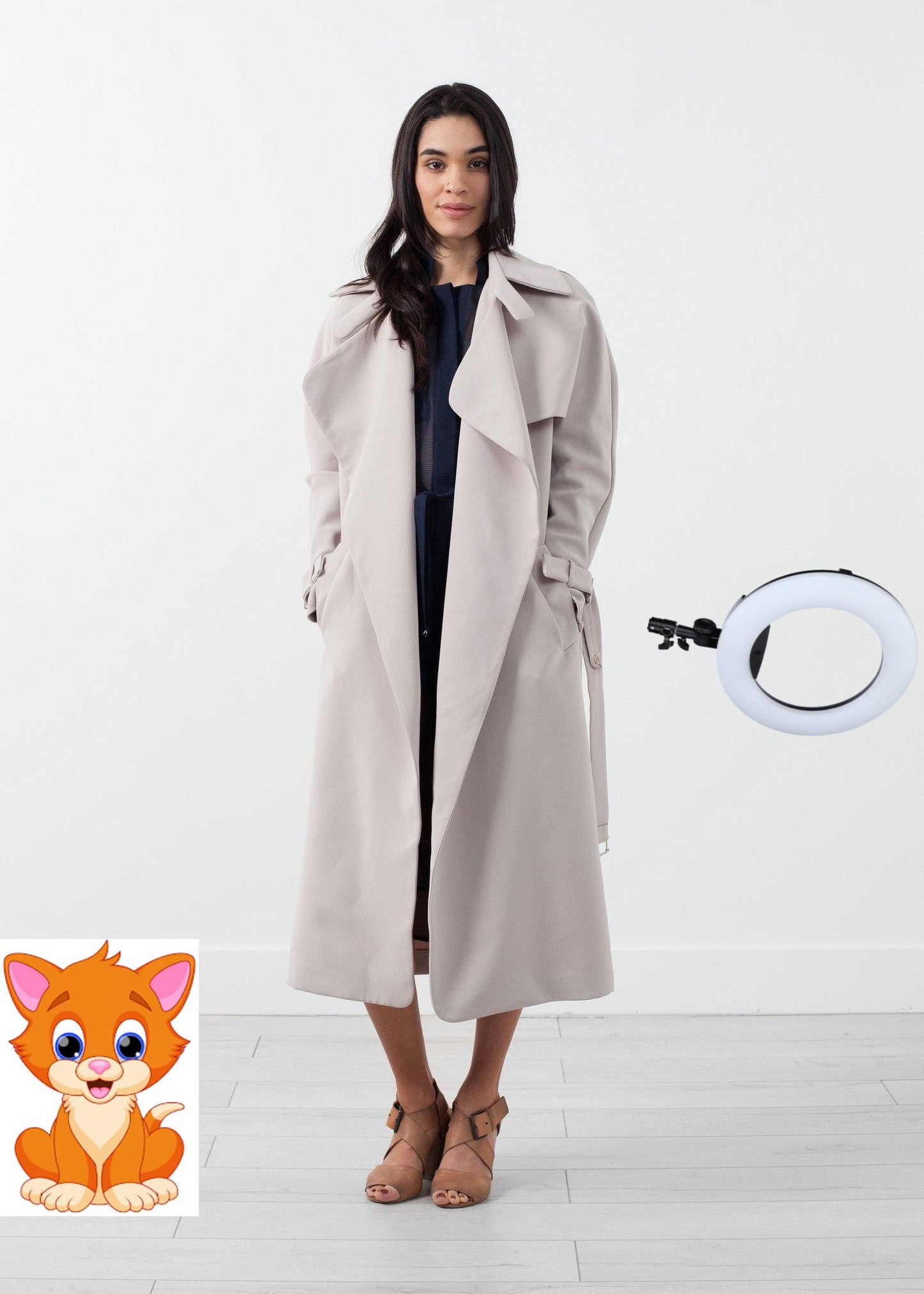 Orietta Coat in Tan