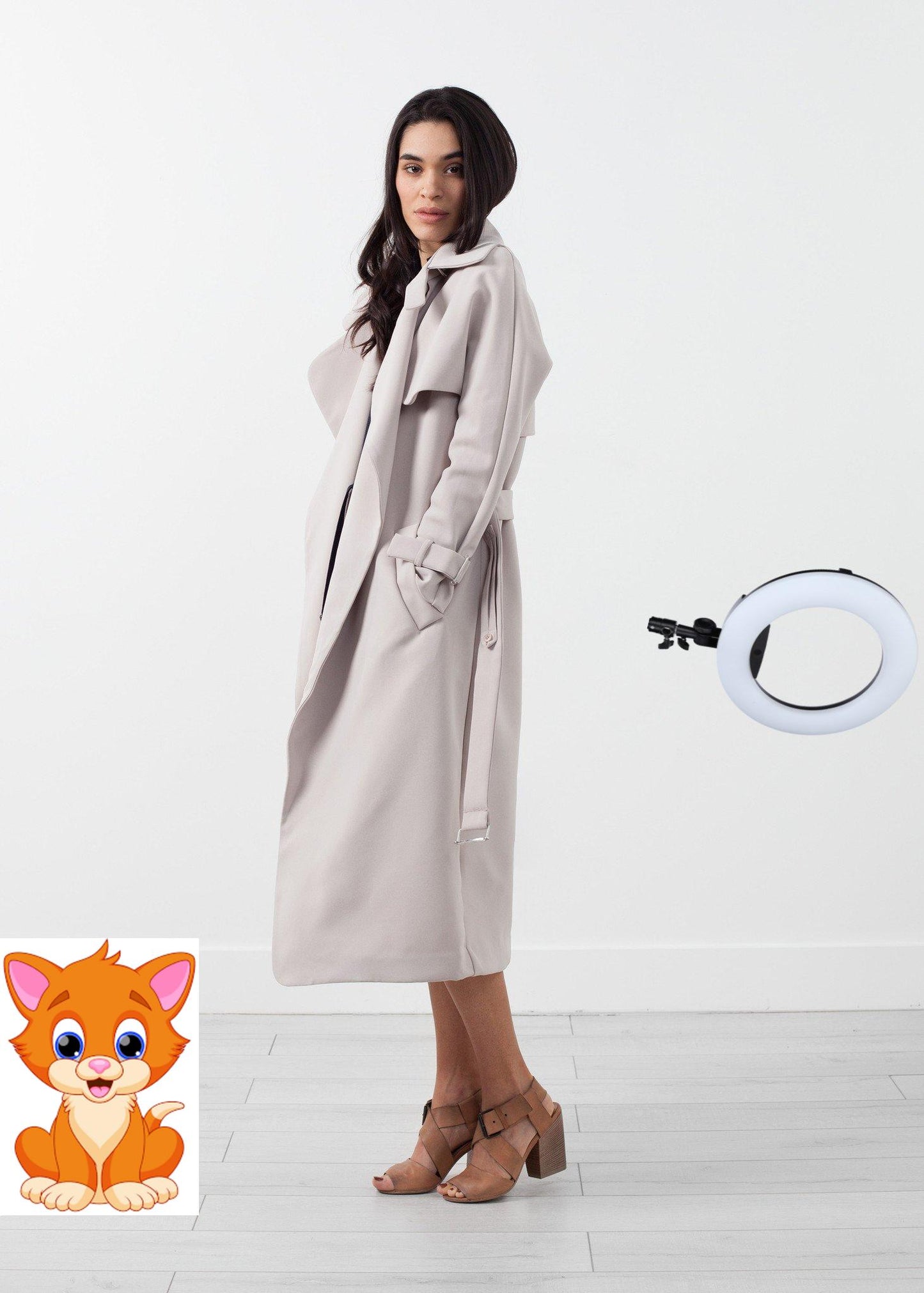 Orietta Coat in Tan