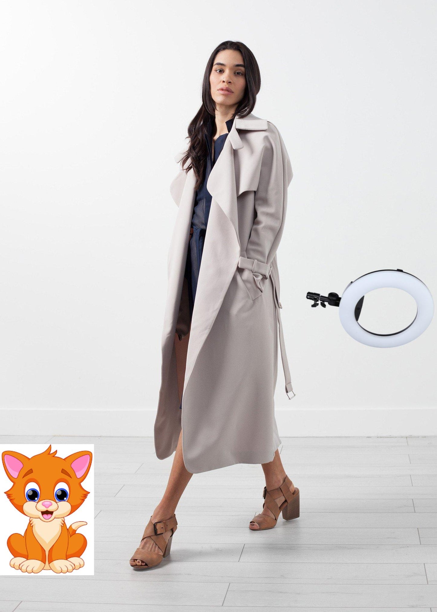Orietta Coat in Tan