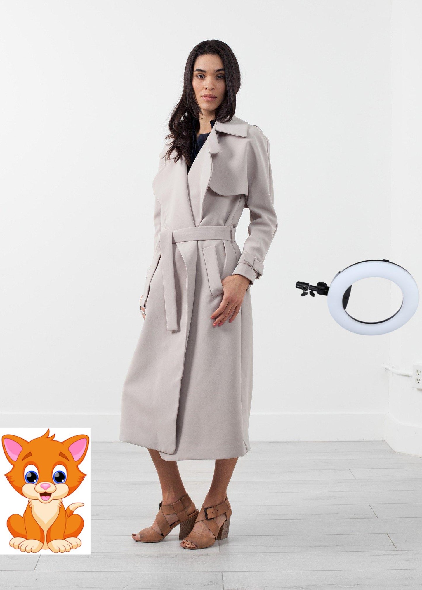 Orietta Coat in Tan
