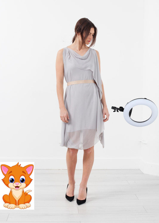 Chiffon Draped Dress