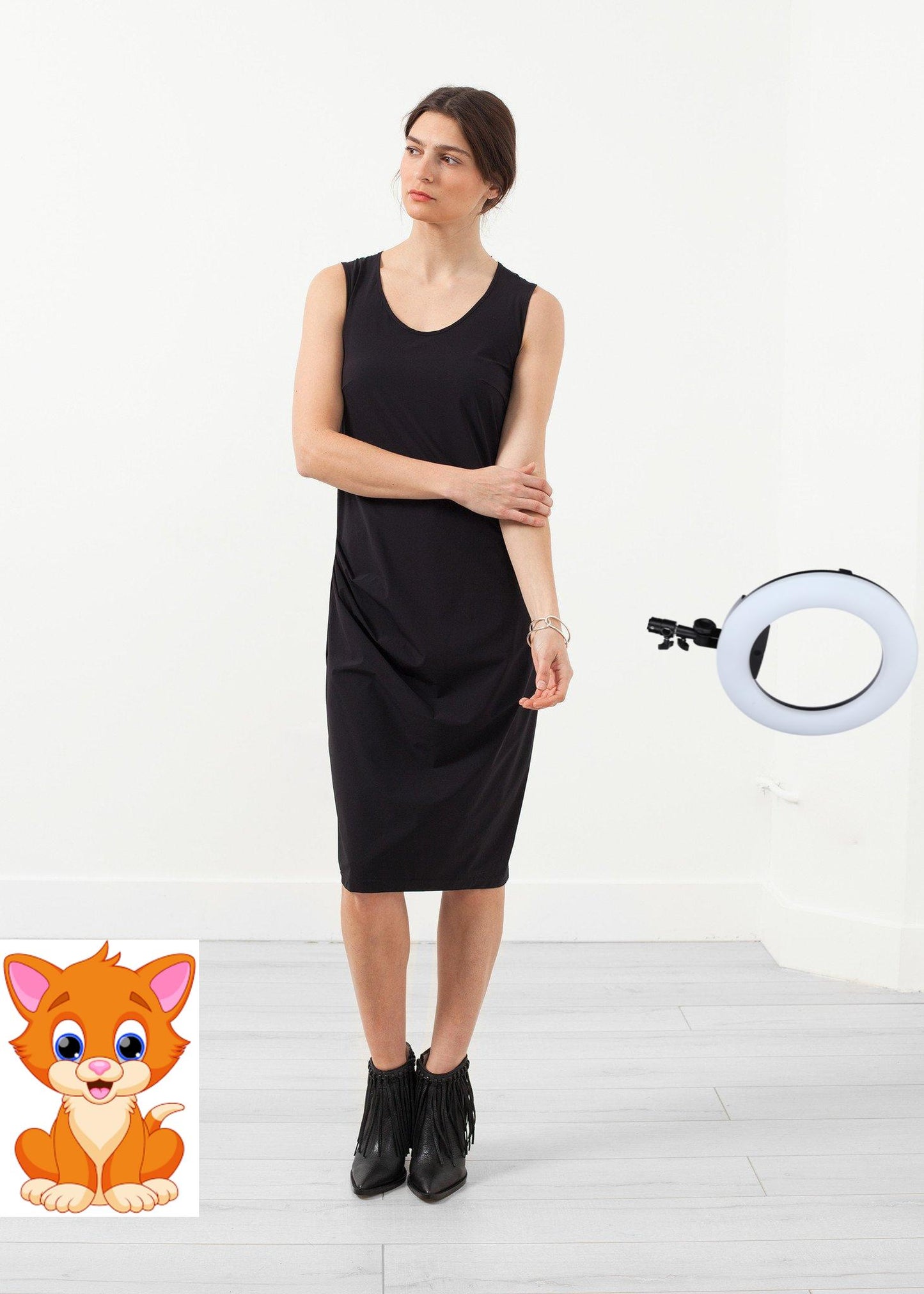 Sleeveless Fitted Dress