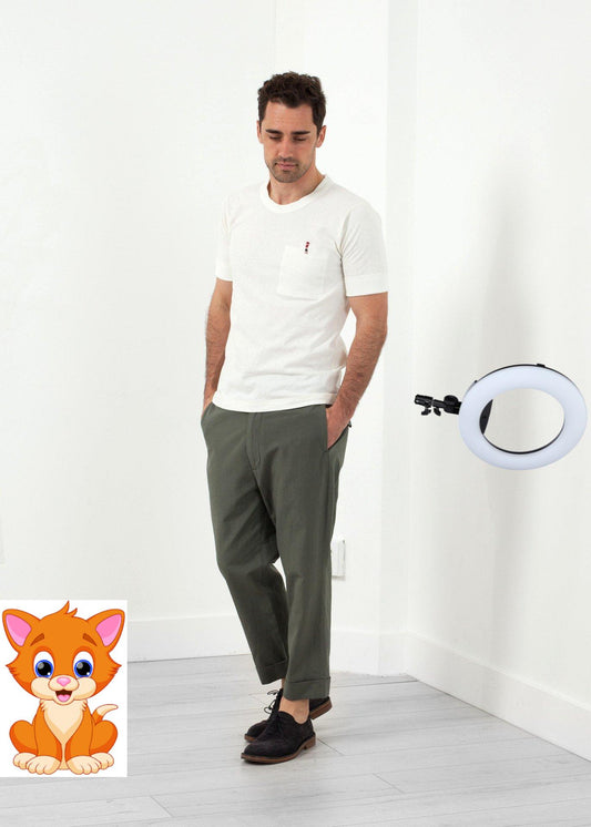 Flat Front Cuffed Trouser