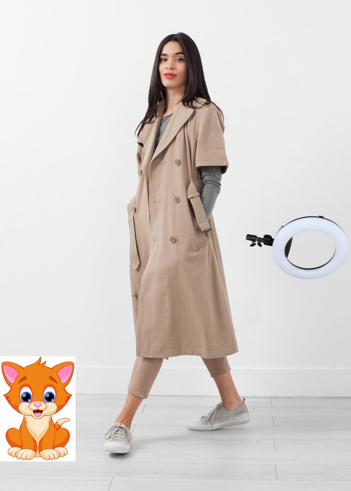 Rolled Sleeve Trenchcoat